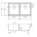 American Imaginations Kitchen Sink, Deck Mount Mount, Granite Composite Finish AI-29210
